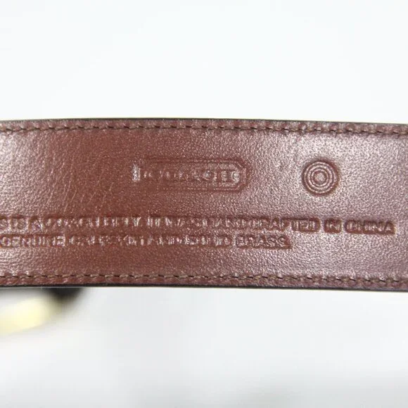 Coach Vintage Belt Men sz 38 Brown Leather Brass Buckle Classic style - Picture 10 of 10